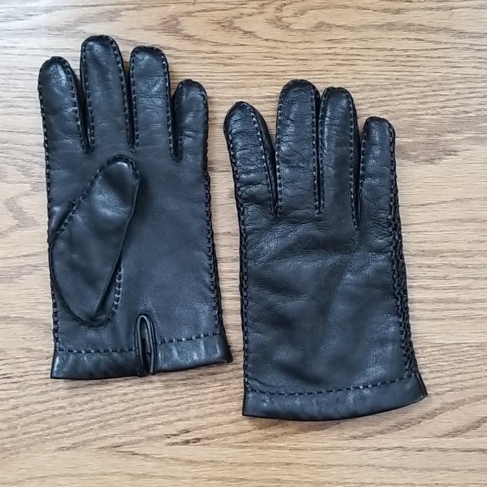 Mens Portolano cashmere lined leather gloves